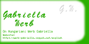 gabriella werb business card